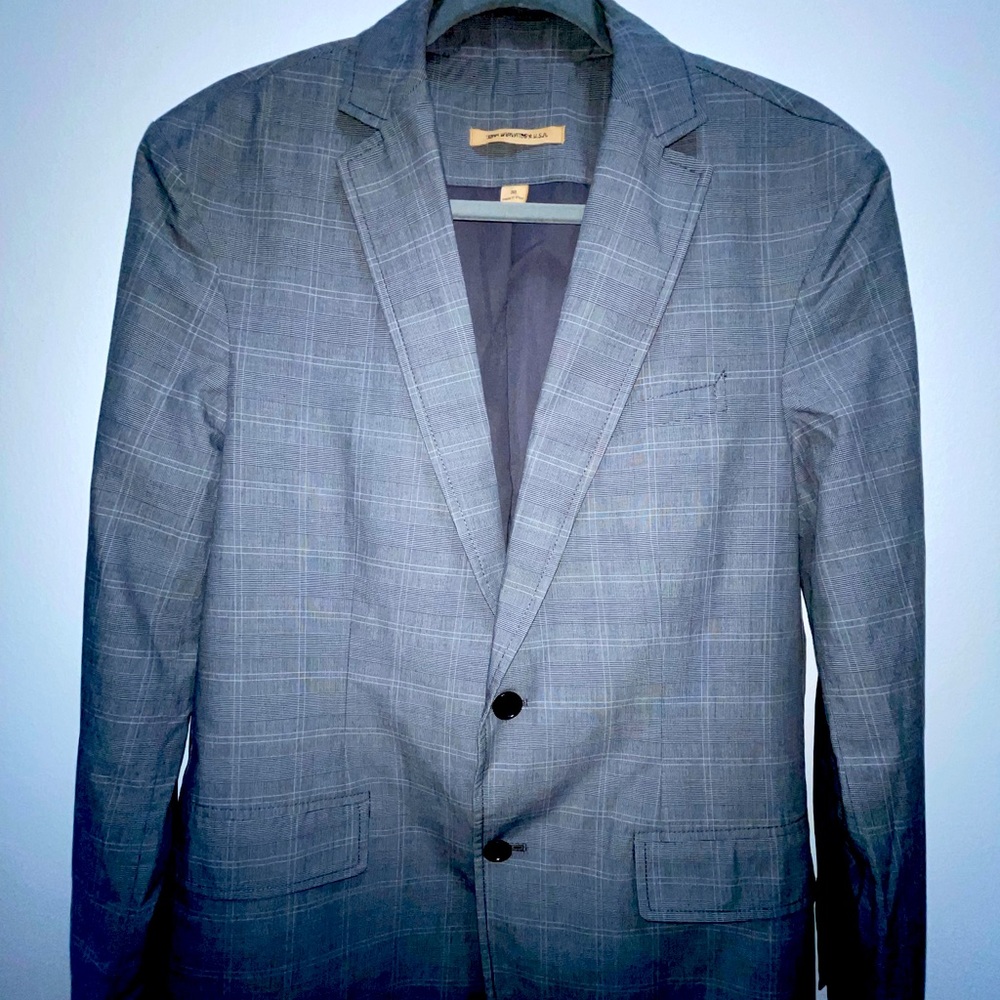 FLASH SALE/4th SALE ❤️🤍💙 John Varvatos Grey Plaid Blazer